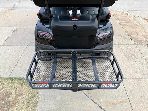 Universal Rear Cargo Carrier – Heavy-Duty Golf Cart Hitch Mount Rack, 2" Receiver – Black Steel Utility Basket by Dr. Gooliu in Saudi Arabia