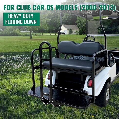 طقم مقعد خلفي قابل للطي من KUAFU متوافق مع موديلات 2000.5-Up Club Car DS لعربة الجولف ومقعد قابل للطي مع وسائد in Saudi Arabia