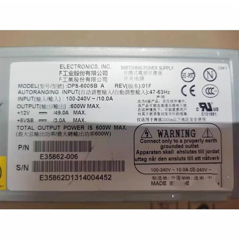 لـ DPS-600SB مصدر طاقة الخادم 600 واط 100-240 فولت-10 أمبير in Saudi Arabia