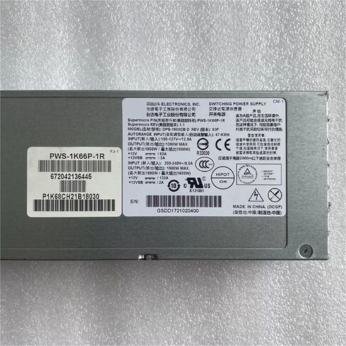 1pc for PWS-1K66P-1R 1U 1600W Redundant Platinum Power Supply Unit PSU in Kuwait