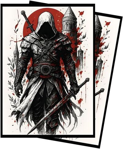 أكمام بطاقات Crimson Creed MTG (ناعمة) - عدد 104 أكمام TCG ذات حجم قياسي - متوافقة مع Magic The Gathering - كم مزدوج - تصميم فني أصلي، حماية ممتازة in Saudi Arabia