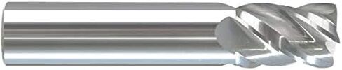 RedLine Tools - 3/8 (.3750) Single End Corner Radius Carbide End Mill, Uncoated (Bright), 4 Flute 1.5000 LOC .0200 Radius, Round Shank Type, 6.0000 OAL - RE24928Z in Saudi Arabia