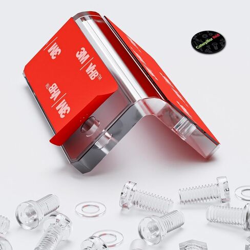 4 x V2, 5mm Thickness, Self Adhesive, Angled L Brackets, Polished Clear Transparent Acrylic + 20x M5 Bolts, Clear Right Angle Bracket, Corner in Saudi Arabia