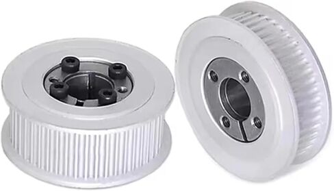 5M-45T/46T/48Teeth Timing Pulley Keyless Bushing Bore 5/6/6.35mm 5M Synchronous Wheel for Belt Width 10/15/20/25mm(Bore 6.35mm,45T (1PCS)_16MM(for Belt 15MM)) in Saudi Arabia