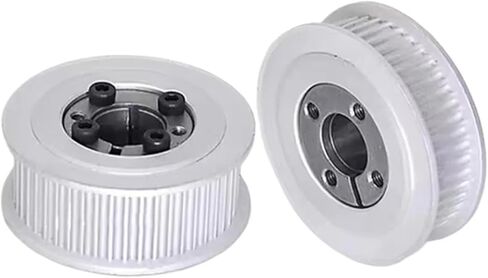 5M-45T/46T/48Teeth Timing Pulley Keyless Bushing Bore 5/6/6.35mm 5M Synchronous Wheel for Belt Width 10/15/20/25mm(Bore 6.35mm,45T (1PCS)_16MM(for Belt 15MM)) in Saudi Arabia