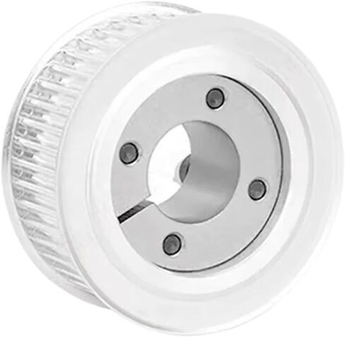 5M-45T/46T/48Teeth Timing Pulley Keyless Bushing Bore 5/6/6.35mm 5M Synchronous Wheel for Belt Width 10/15/20/25mm(Bore 6.35mm,45T (1PCS)_16MM(for Belt 15MM)) in Saudi Arabia