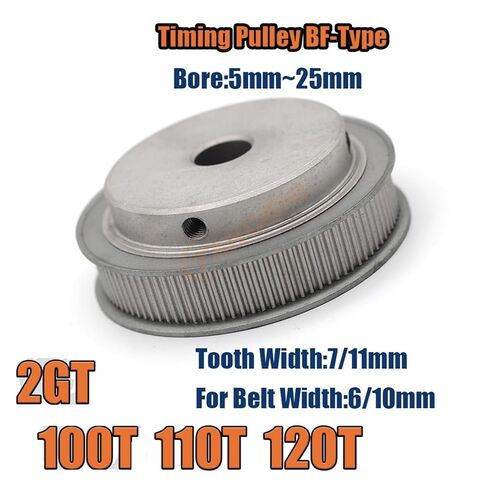 GT2 100 Teeth 110 Teeth 120 Teeth Timing Pulley BF-Type Bore 5mm to 25mm Suitable for Belt Width 6/10mm 2GT 100T 110T 120T(2GT-110T,6.35MM_for Belt Width 6MM) in Saudi Arabia