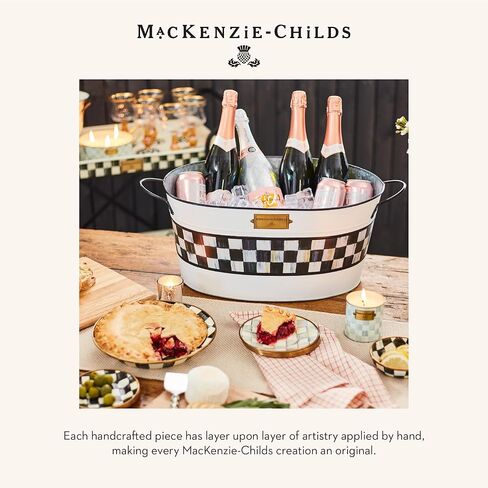 MACKENZIE-CHILDS دلو مشروبات مجلفن، حوض استحمام مجلفن خارجي للمشروبات والمتفرجين in Saudi Arabia