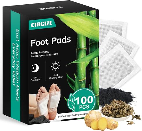 200-Count Foot Pads, Bamboo Vinegar & Ginger Foot Pads for Sleep Support, Stress & Fatigue Relief | Natural Foot Spa for Daily Wellness | Self-Care Gift for Family & Loved Ones in Saudi Arabia