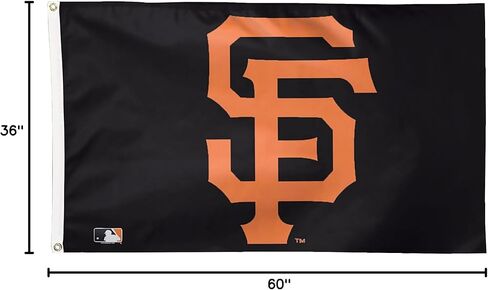 علم MLB San Francisco Giants الفاخر، 3 × 5 بوصات، متعدد الألوان in Saudi Arabia
