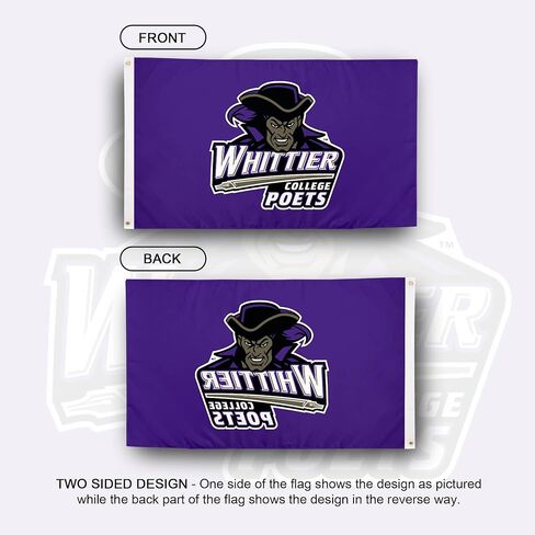 Desert Cactus Whittier College WC Flag - 3 x 5 Feet Poets Banner, Indoor/Outdoor Durable Fabric, 100% Polyester Design (Style 1) in Saudi Arabia