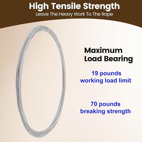 Antrader 0.8mm/1/32 Wire Rope Kit 100ft 304 Stainless Steel Wire with 10pcs Crimp Sleeves, 7x7 Strand Core Steel Wire in Saudi Arabia