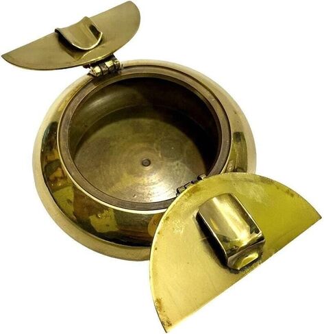 Antique Brass Ashtray for Cigarette, 5" Brass Vintage Ashtray Anchor Inlaid For Cigar, Cigarette, Smoking, Unique Table Top ashtray For Indoor And Outdoor Use, Ash Tray For Smokers in Saudi Arabia