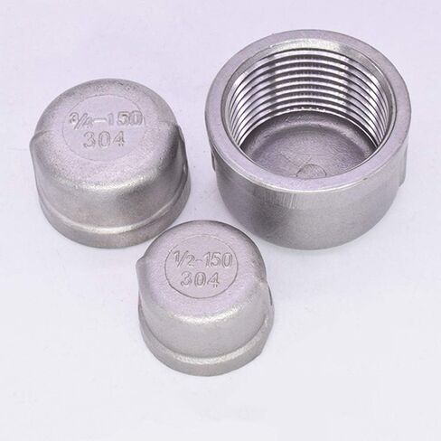 1/8" 1/4" 3/8" 1/2" 3/4" 1" 1-1/2" 2" 3" 4" NPT Female Round End Cap 201 304 316 Stainless Steel Pipe Fitting Water Gas Oil(BSPT SS316,ROUND_1") Plumbing Fittings in Saudi Arabia
