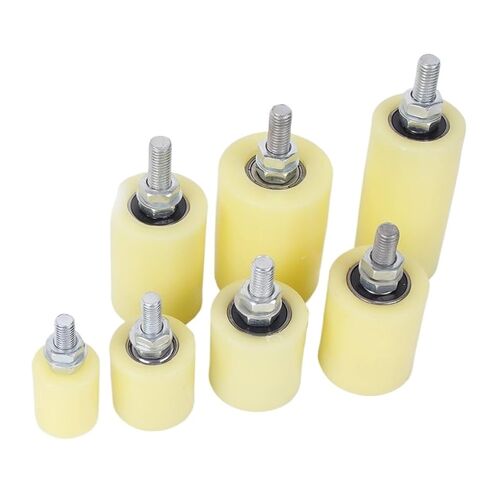 1PCS Nylon Pulley Rubber Coated Bearing Wheel Guide Climbing Conveyor Assembly line Transmission Belt Pressure Positioning(No.7) in Saudi Arabia