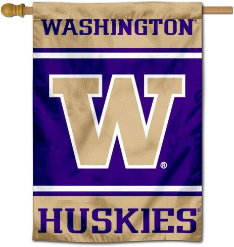 Washington UW Huskies Two Sided and Double Sided House Flag in Saudi Arabia