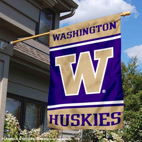 Washington UW Huskies Two Sided and Double Sided House Flag in Saudi Arabia