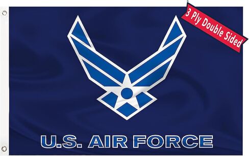 US Air Force Wings Military Flag Outdoor 2x3 Double Sided USAF Airforce Flags Banner 100% Polyester Fiber Bright Color with Durable Canvas Header and 2 Non Fading Brass Grommets in Saudi Arabia