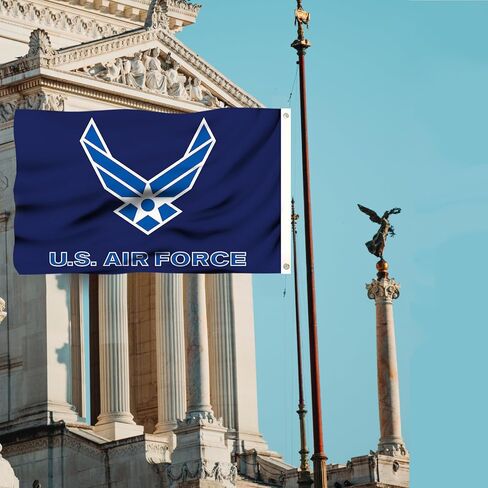 US Air Force Wings Military Flag Outdoor 2x3 Double Sided USAF Airforce Flags Banner 100% Polyester Fiber Bright Color with Durable Canvas Header and 2 Non Fading Brass Grommets in Saudi Arabia