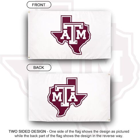 لافتة Desert Cactus Texas A&M University 100% بوليستر للاستخدام الداخلي والخارجي مقاس 3 × 5 أقدام Aggies TAMU (علم 1B) in Saudi Arabia