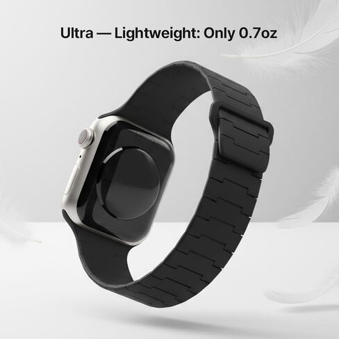 CALYX سيليكون سوار ساعة Apple مغناطيسي مع إبزيم مقاوم للماء متوافق مع iWatch Bands 38 مم 40 مم 41 مم 42 مم 44 مم 45 مم 46 مم 49 مم تصميم أنيق للنساء مناسب بشكل آمن للرياضة الأنيقة in Kuwait