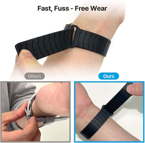 CALYX سيليكون سوار ساعة Apple مغناطيسي مع إبزيم مقاوم للماء متوافق مع iWatch Bands 38 مم 40 مم 41 مم 42 مم 44 مم 45 مم 46 مم 49 مم تصميم أنيق للنساء مناسب بشكل آمن للرياضة الأنيقة in Kuwait