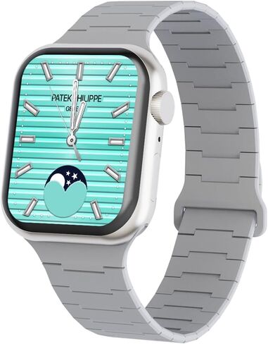 CALYX سيليكون سوار ساعة Apple مغناطيسي مع إبزيم مقاوم للماء متوافق مع iWatch Bands 38 مم 40 مم 41 مم 42 مم 44 مم 45 مم 46 مم 49 مم تصميم أنيق للنساء مناسب بشكل آمن للرياضة الأنيقة in Kuwait