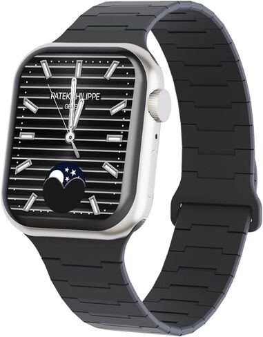 CALYX سيليكون سوار ساعة Apple مغناطيسي مع إبزيم مقاوم للماء متوافق مع iWatch Bands 38 مم 40 مم 41 مم 42 مم 44 مم 45 مم 46 مم 49 مم تصميم أنيق للنساء مناسب بشكل آمن للرياضة الأنيقة in Kuwait