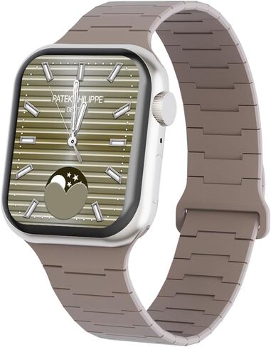 CALYX سيليكون سوار ساعة Apple مغناطيسي مع إبزيم مقاوم للماء متوافق مع iWatch Bands 38 مم 40 مم 41 مم 42 مم 44 مم 45 مم 46 مم 49 مم تصميم أنيق للنساء مناسب بشكل آمن للرياضة الأنيقة in Kuwait
