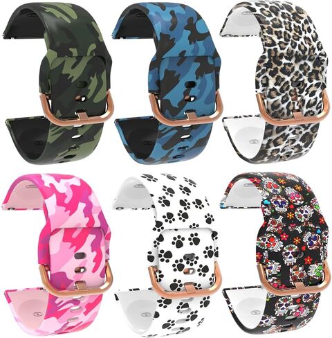 FitTurn Watch Bands for Garmin Vivoactive 6/5/3/3 Music/Forerunner 570 42mm/165/165 Music/645/645 Music/245/245 Music/45/45s/35/55/158/Approach S50/S44/S40/S12/S42 ساعة ذكية لتتبع اللياقة البدنية للنساء والرجال، مجموعة من السيليكون الناعم القابل للاستبدال in Saudi Arabia