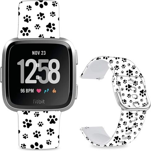 Cartoon Frontier Watch Bands Compatible with Fitbit Versa 2/Versa,Pattern Printed Soft Silicone Strap Compatible Fitbit Versa Lite/SE Suitable for Various 23mm Watch Straps for Women Men Teens. in Saudi Arabia