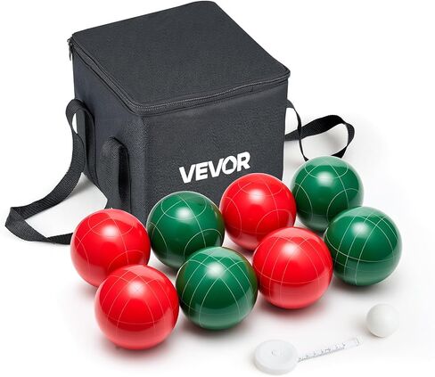 مجموعة كرات VEVOR Bocce، 107 مم، مع 8 كرات راتنج، بالينو، حقيبة حمل وحبل قياس، لونين أحمر وأخضر، لعدد 2 إلى 8 لاعبين، مجموعة ألعاب كرة Bocce للشاطئ، الحديقة، الفناء الخلفي للعائلة، في الهواء الطلق in Saudi Arabia