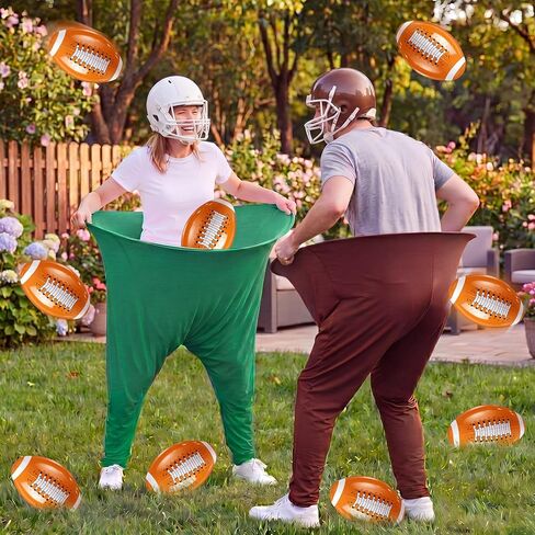Hollowfly 14 Pcs Granny Pants Yard Game 2 Oversized Giant Pants 10 Bouncy Balls and 2 Pumps for Backyard Party Adult Big Field Day Family Recreational Reunion Tossing Game in Saudi Arabia