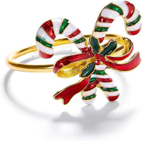 [New Napkin Rings Set of 8 Gold Set of 8 Napkin Rings Christmas, Holidays, Thanksgiving (Deer-3) in Saudi Arabia
