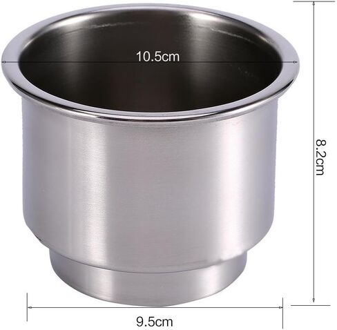 Qiilu Stainless Steel Cup Holder for Boat, RV, and Marine Use – 2-Pack Drink Holder with Secure Fit, Rust-Resistant Design for Outdoor Vehicles and Watercraft in Saudi Arabia
