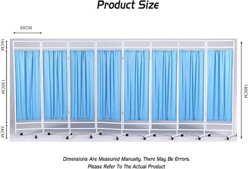 3/4/5/6/7/8 Room Dividers，Rolling Partition Room Dividers,Freestanding Fabric Wall Divider and Separator,Suitable for Clinic Ward Examination(4 Slices) in Saudi Arabia