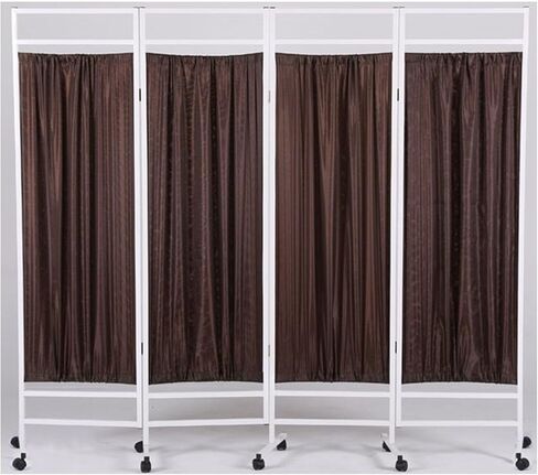 3/4/5/6/7/8 Room Dividers，Rolling Partition Room Dividers,Freestanding Fabric Wall Divider and Separator,Suitable for Clinic Ward Examination(4 Slices) in Saudi Arabia