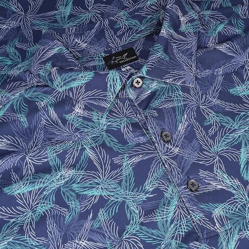 Greg Norman Men's Tropicana Print Golf Polo Navy L in Saudi Arabia