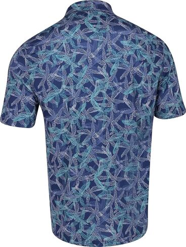 Greg Norman Men's Tropicana Print Golf Polo Navy L in Saudi Arabia
