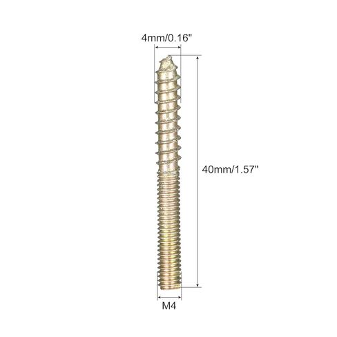 M4x40mm Hanger Bolts, 20pcs Double Ended Thread Dowel Screws for Wood Furniture in Saudi Arabia