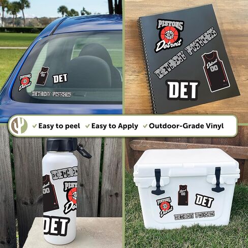 Desert Cactus Detroit Pistons Sticker NBA Officially Licensed Sticker Vinyl Decal Laptop Water Bottle Car Scrapbook (City Edition 2023) in Saudi Arabia