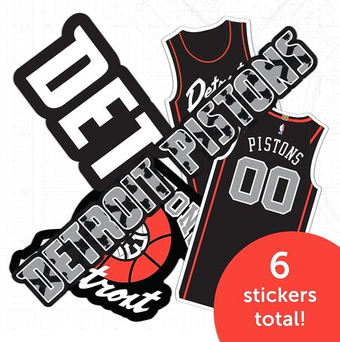 Desert Cactus Detroit Pistons Sticker NBA Officially Licensed Sticker Vinyl Decal Laptop Water Bottle Car Scrapbook (City Edition 2023) in Saudi Arabia