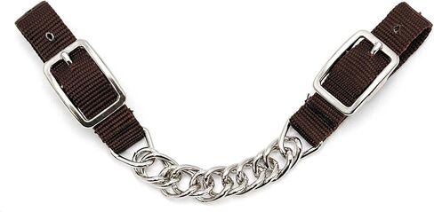 Jeffers Equine Nylon Curb Strap with Single Chain – 3/4" Adjustable Bit Control Strap for Horses, Ponies, Equestrian Training, Riding, Show, Barn, Ranch Tack Equipment in Saudi Arabia