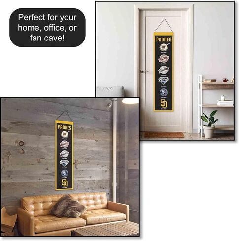 WinCraft San Diego Padres Evolution 8x32 Inch Vertical Wool Embroidered Hanging Banner in Saudi Arabia