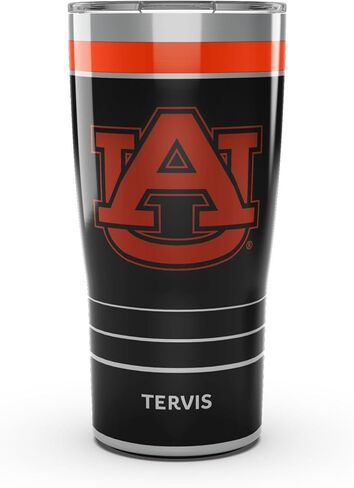 كوب سفر Tervis Traveler Auburn Tigers - كوب سفر ثلاثي معزول للعبة ليلية يحافظ على المشروبات باردة وساخنة، 20 أونصة، من الفولاذ المقاوم للصدأ in Saudi Arabia