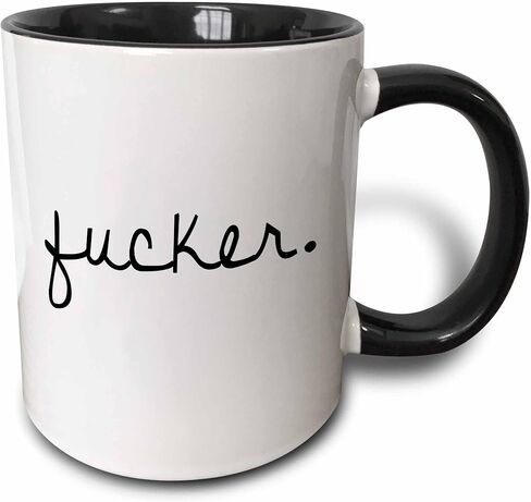 3dRose FUCKER. 11oz Two-Tone Black Mug in Saudi Arabia