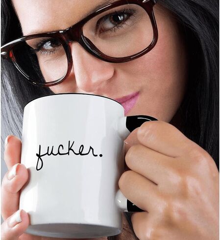 3dRose FUCKER. 11oz Two-Tone Black Mug in Saudi Arabia