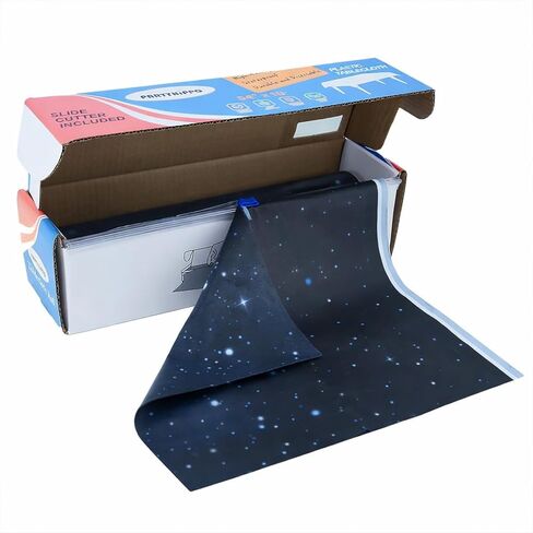 PARTYHIPPO Disposable Tablecloth Roll 54" x 100' with Built-in Cutter Box – Heavy Duty Waterproof, Wrinkle-Resistant Plastic Table Cover – Cut to Size for Rectangle, Round & Oval Tables – Starry Sky in Saudi Arabia