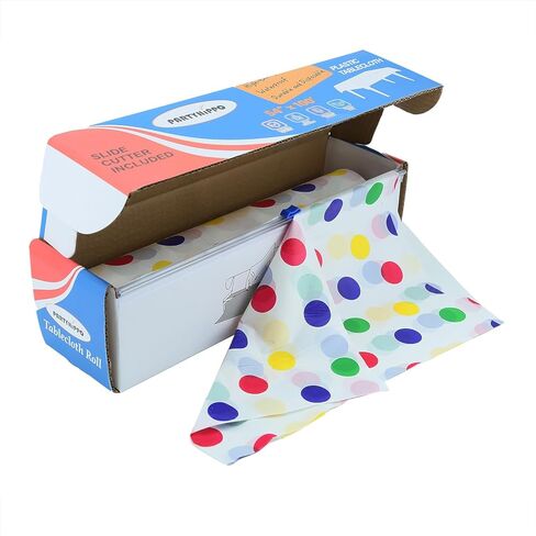 PARTYHIPPO Disposable Tablecloth Roll 54" x 100' with Built-in Cutter Box – Heavy Duty Waterproof, Wrinkle-Resistant Plastic Table Cover – Cut to Size for Rectangle, Round & Oval Tables – Starry Sky in Saudi Arabia