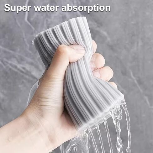 2 Pack Damp Dusting Sponge Duster, Sponge Cleaning Brush, Reusable Household Cleaner Sponges Tool for Cleaning Blinds, floorboards, Fan Blades, Glass, Window Track Grooves, Grey in Saudi Arabia